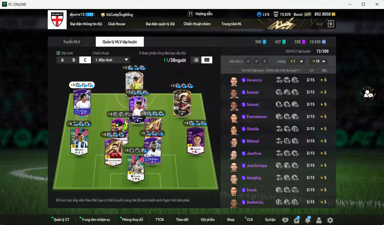 Ảnh [ACC Rẻ🔥] Real Madrid 322.310b có Beckham HG, CR7 No.7, Kaká BDO, Zidane WB, Figo CU... Dư 27.000 TC