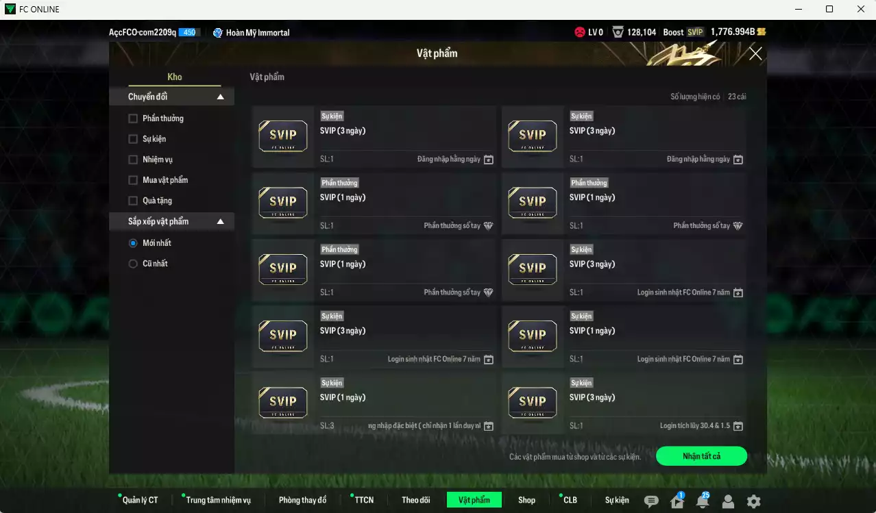 Ảnh [ACC Rẻ🔥] Man Utd. 346.700b có Schweinsteiger DC, Park CC, Matic RTN, Shaw DC, McTominay 25TS, Ferdinand ITM+2, Mazraoui SPL, Cantona LN, Blind DC, Mount HG... Còn nhiều CP GIẢM THUẾ, coin ITM, HLV Xịn