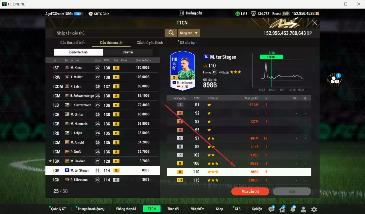 Ảnh [Dư nhiều BP, ACC Rẻ🔥] Đức 758.010b dư 152.000b có Klose CC, Muller HG, Lahm CC, Schweinsteiger DC, Klostermann MDL, Ginter MDL, Hummels DC, Toljan MDL, Arnold 23HW, GroB 23HW... Đã full nữa bảng đào tạo chiến thuật, HLV Xịn