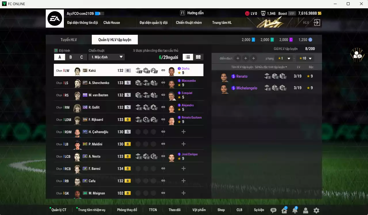 Ảnh [ACC Rẻ🔥] AC Milan 382.180b có Gullit CH, Sheva No.7, Kaká BDO+6, Basten WB, Calhanoglu 25TY, Rijkaard RTN, Cafu LN, Baresi LN, Nesta LN, Maldini BTB... Còn nhiều CP GIẢM THUẾ