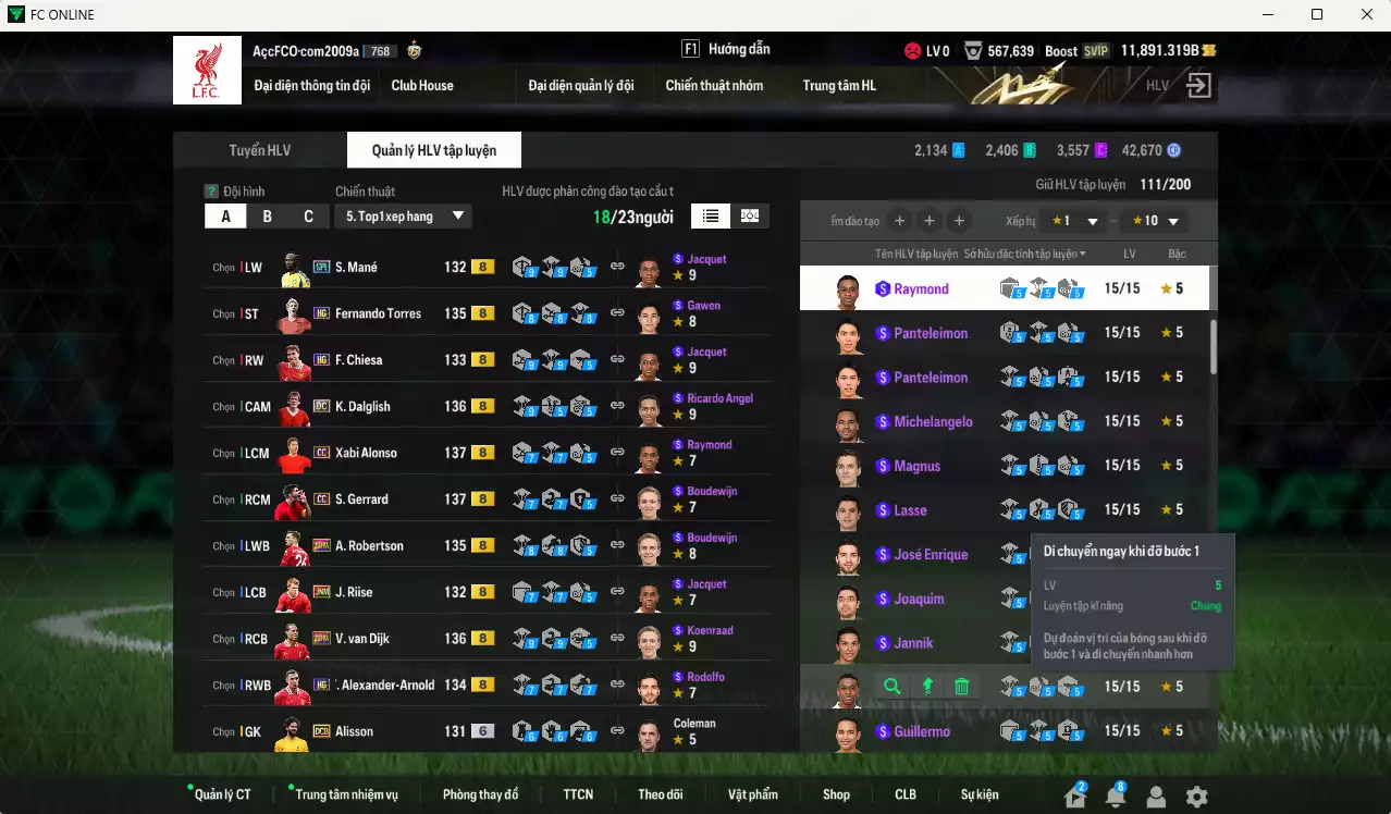 Ảnh Liverpool 500.530b dư 11.000b có Dalglish DC, Alonso CC, Van Dijk 23HW, Gerrard CC, Konaté 24TS+6, Alisson DCB+6, Riise JNM, Robertson 23HW, Arnold HG, Torres HG... Dư 57.000 TC, HLV Xịn
