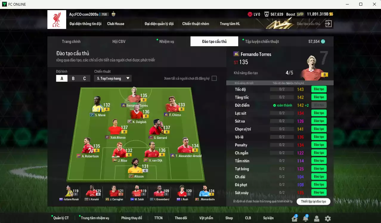 Ảnh Liverpool 500.530b dư 11.000b có Dalglish DC, Alonso CC, Van Dijk 23HW, Gerrard CC, Konaté 24TS+6, Alisson DCB+6, Riise JNM, Robertson 23HW, Arnold HG, Torres HG... Dư 57.000 TC, HLV Xịn