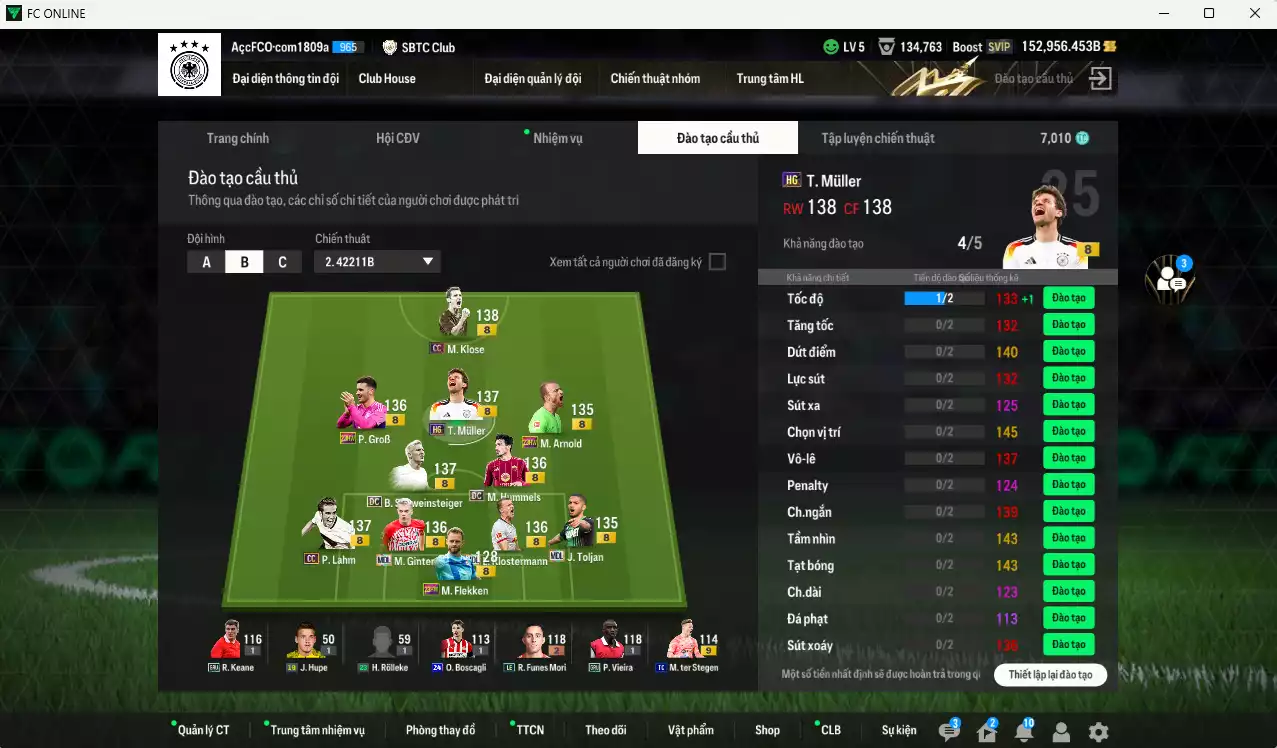 Ảnh [Dư nhiều BP, ACC Rẻ🔥] Đức 758.010b dư 152.000b có Klose CC, Muller HG, Lahm CC, Schweinsteiger DC, Klostermann MDL, Ginter MDL, Hummels DC, Toljan MDL, Arnold 23HW, GroB 23HW... Đã full nữa bảng đào tạo chiến thuật, HLV Xịn