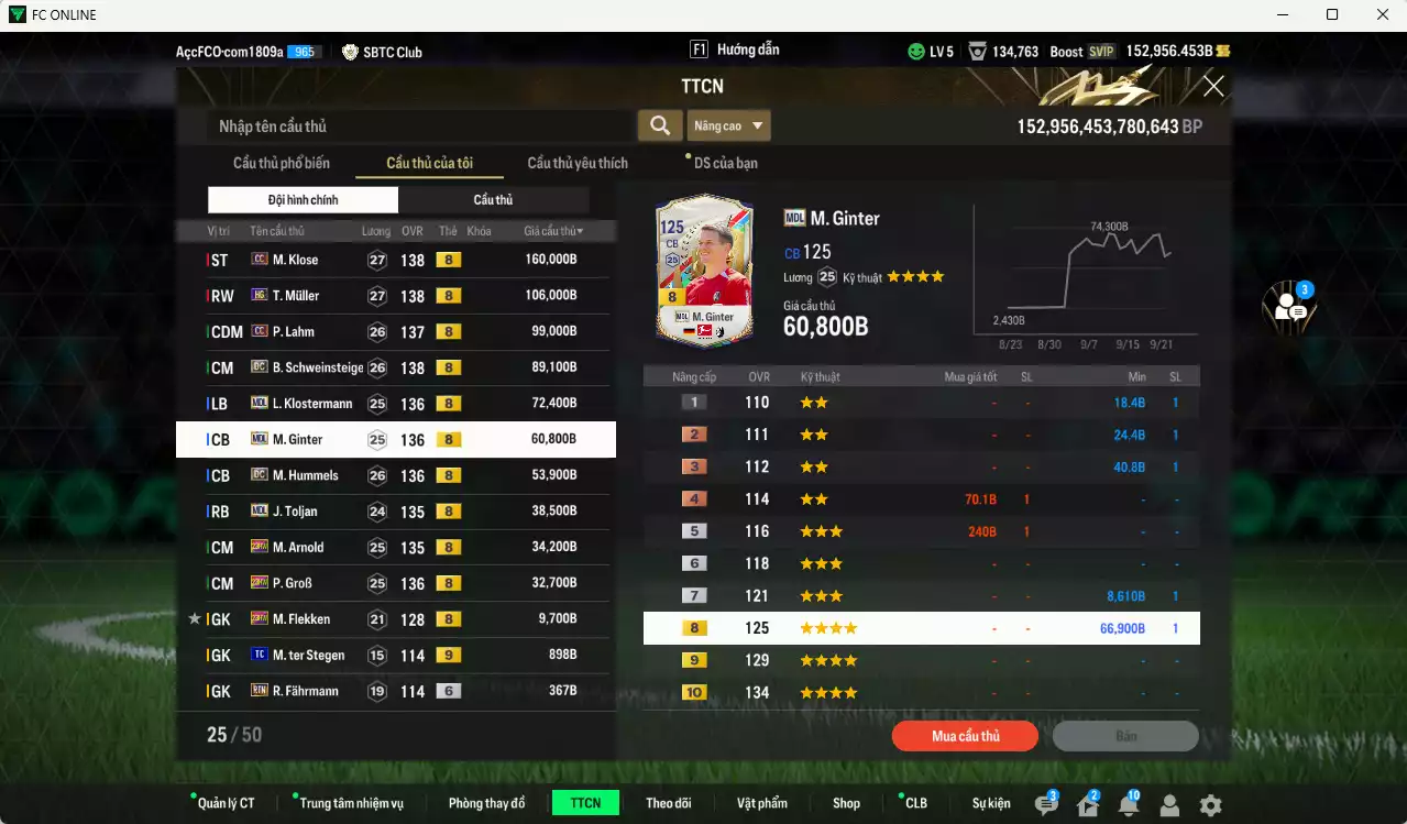 Ảnh [Dư nhiều BP, ACC Rẻ🔥] Đức 758.010b dư 152.000b có Klose CC, Muller HG, Lahm CC, Schweinsteiger DC, Klostermann MDL, Ginter MDL, Hummels DC, Toljan MDL, Arnold 23HW, GroB 23HW... Đã full nữa bảng đào tạo chiến thuật, HLV Xịn