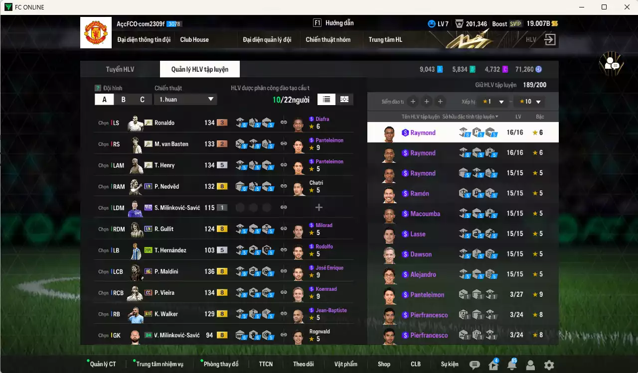Ảnh [ACC Bổ, ACC Rẻ🔥] AC Milan 5.298.900b có Ronaldo ITM+3, Henry ITM+5, Van Basten ITM+2, Maldini HG, Nedved LN, Vieira CC, Gullit LN, Walker BTB... Đã đào tạo full chỉ số nhiều cầu thủ, HLV Xịn