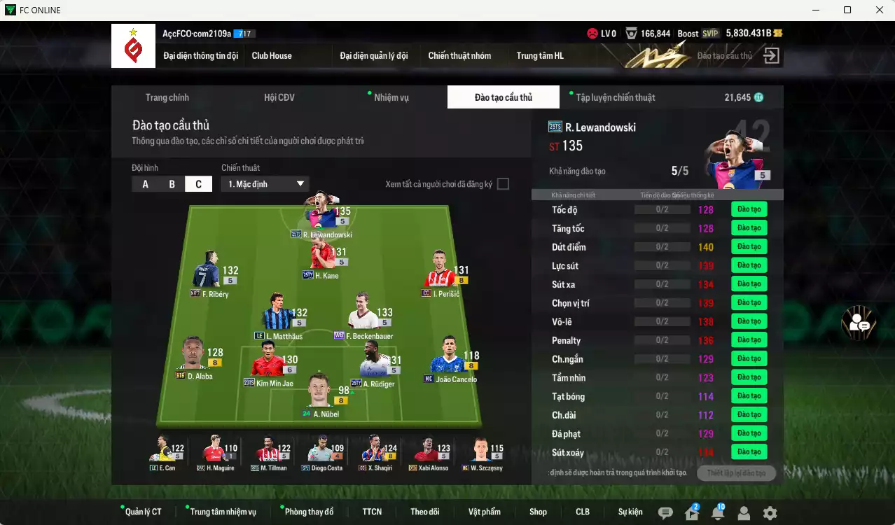 Ảnh [ACC Rẻ🔥] Bayern Munich 755.820b có Lewandowski 25TS, Perisic CC, Matthaus LE, Kane 25TY, Beckenbauer WB, Rudiger 25TY, Kim Min Jae 23TS+6, Alonso DCB, Ribéry No.7, Can LE, Alaba BTB... Còn nhiều CP GIẢM THUẾ, dư 21.000 TC, HLV Xịn