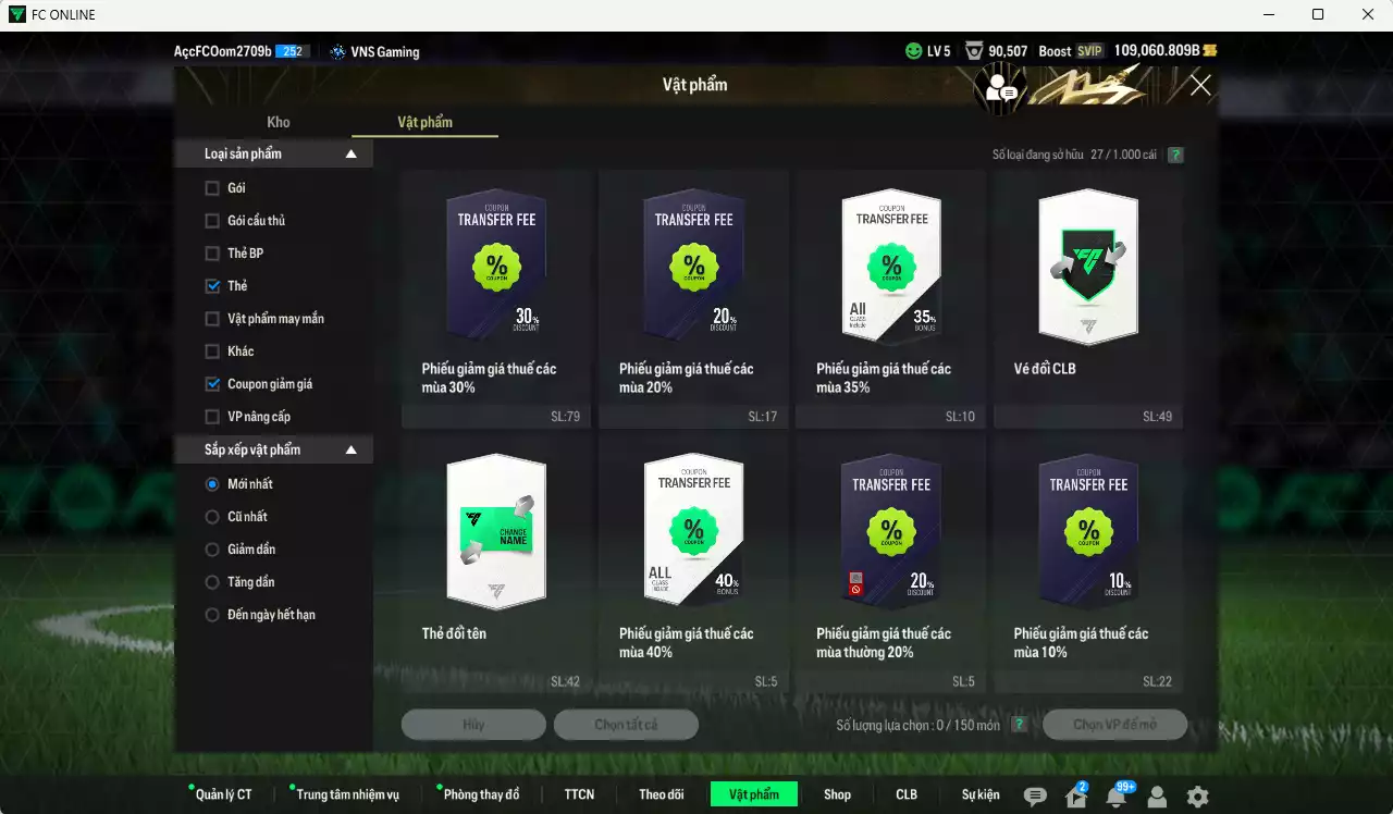 Ảnh [Dư nhiều BP, ACC Rẻ🔥] Inter Milan 531.720b dư 109.000b có Matthaus LE, Ronaldo WB, Vieira CC, Bergkamp HG, Verón JNM, Pirlo LN, Blanc HG, Forlán CH, L. Martínez 25TY, Augusto 23HW, Mkhitaryan LE... Còn rất nhiều CP GIẢM THUẾ, dư 57.000 TC, HLV Xịn