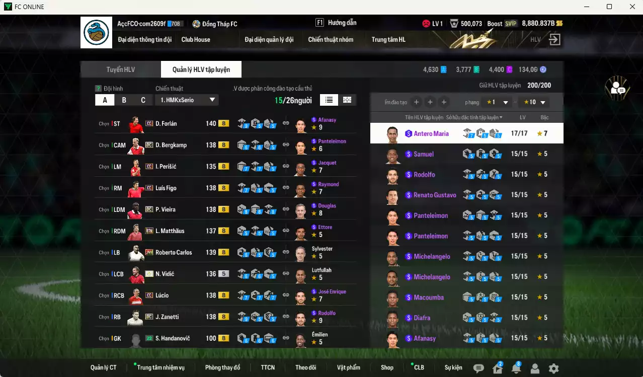 Ảnh [ACC Rẻ🔥] Inter Milan 1.698.910b có Forlán CC, Vieira DC, Vidic ITM+5, Carlos JNM, Bergkamp DC, Lúcio CC, Matthaus RTN, Figo CC, Perisic CC, Zanetti DC (fix BP)... Còn nhiều CP GIẢM THUẾ, đã đào tạo full nhiều CT, HLV Xịn