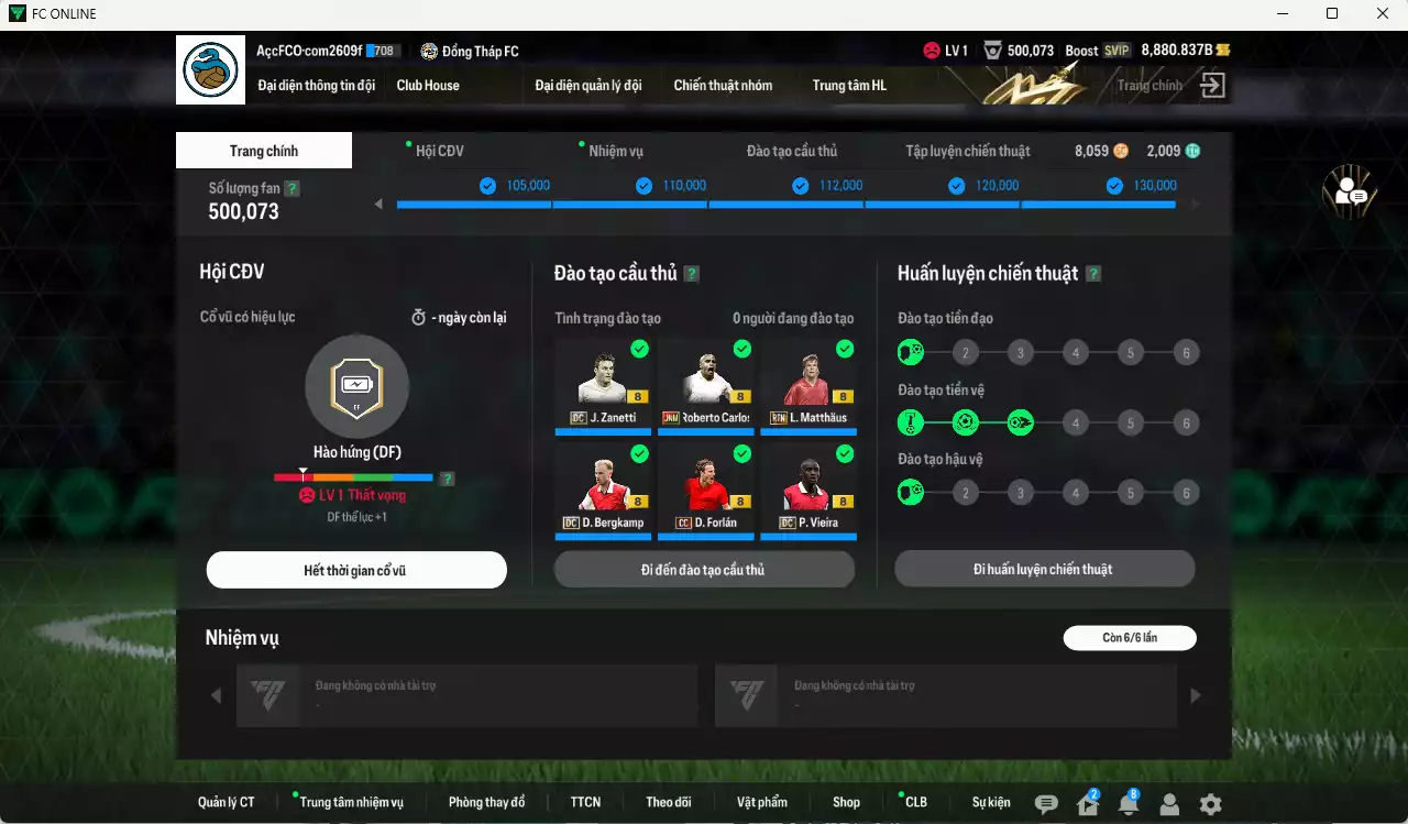 Ảnh [ACC Rẻ🔥] Inter Milan 1.698.910b có Forlán CC, Vieira DC, Vidic ITM+5, Carlos JNM, Bergkamp DC, Lúcio CC, Matthaus RTN, Figo CC, Perisic CC, Zanetti DC (fix BP)... Còn nhiều CP GIẢM THUẾ, đã đào tạo full nhiều CT, HLV Xịn