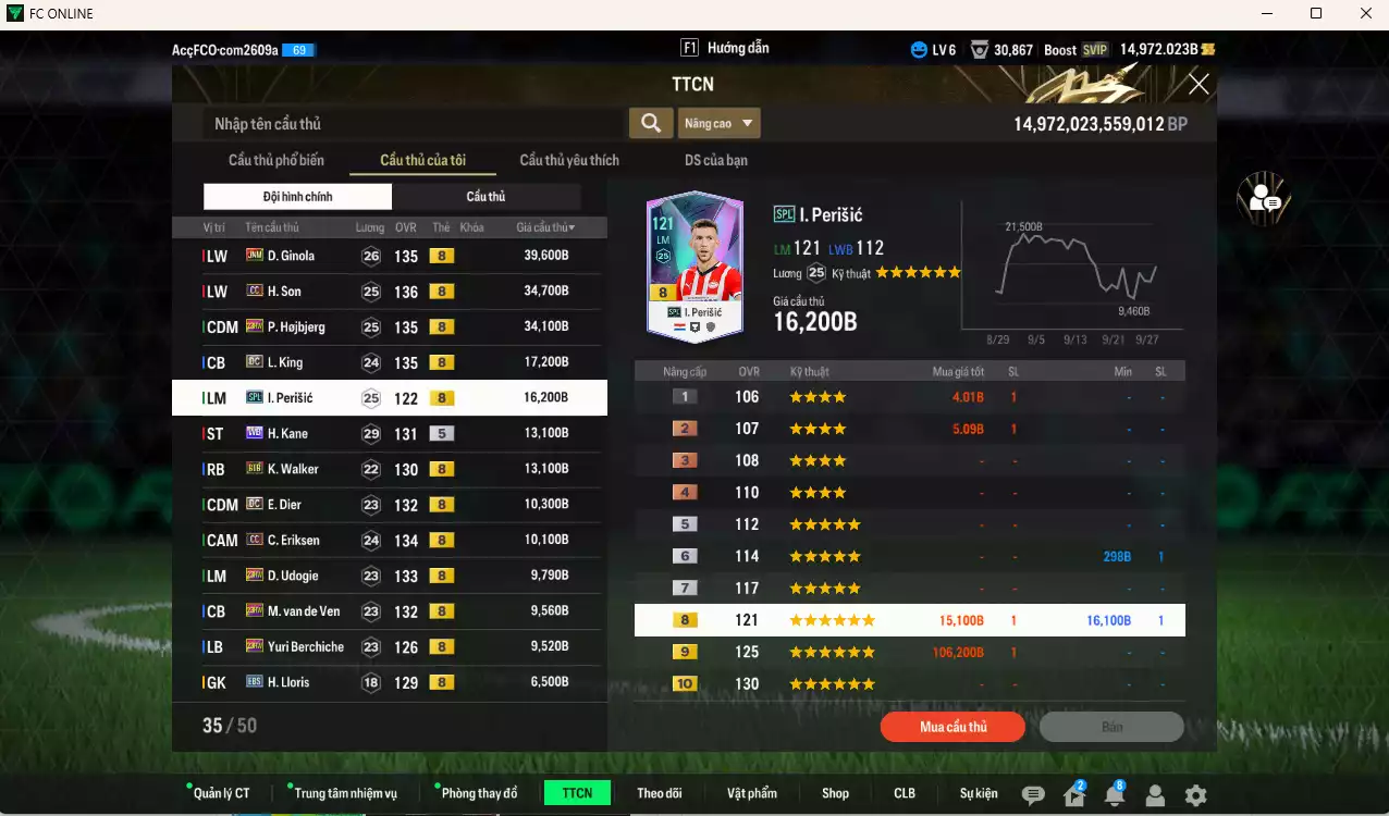 Ảnh [ACC Rẻ🔥] Tottenham 231.850b dư 15.000b có Ginola JNM, Son CC, Hojbjerg 23HW, King DC, Perisic SPL, Kane WB, Walker BTB, Dier DC, Eriksen CC, Udogie 23HW, Van de Ven 23HW...