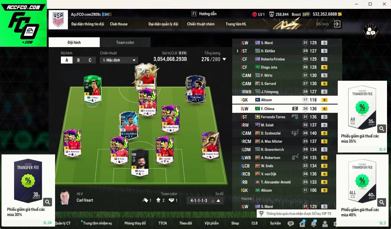Acc #111228: [ACC Rẻ🔥] Liverpool 3.054.060b dư 532.000b có Torres ITM+5 ...