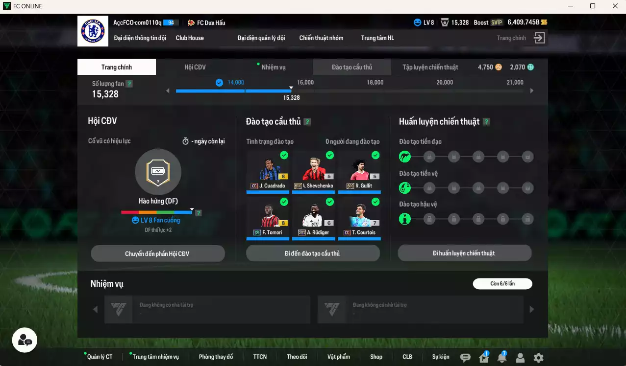 Ảnh [ACC Rẻ🔥] Chelsea 143.150b có Rudiger 24TS+6, Gullit BDO, Pedro LE, Sheva BDO, J. Cole CFA, A. Cole CC, Saúl HG, Petit LN... Đào tạo full chỉ số nhiều CT, HLV Xịn