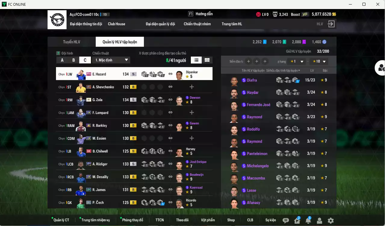 Ảnh [ACC Rẻ🔥] Chelsea 323.680b có Sheva CC, Zola ITM+5, Hazard 25HR, Rudiger 25TY, Lampard LN, James SPL, Desailly LN... Còn nhiều CP GIẢM THUẾ