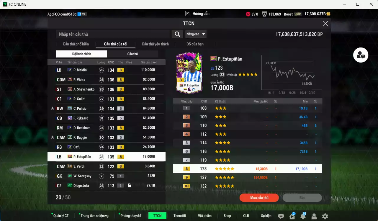 Ảnh AC Milan 635.530b dư 17.000b có Maldini LN, Vieira CC, Sheva CC, Gullit LN, Pulisic 25TS, Rijkaard CH, Beckham LN, Baggio LE, Cafu LN, Estupinan 23HW... Còn nhiều CP GIẢM THUẾ, đã full nữa bảng đào tạo, HLV Xịn. VIP BK Tháng 10