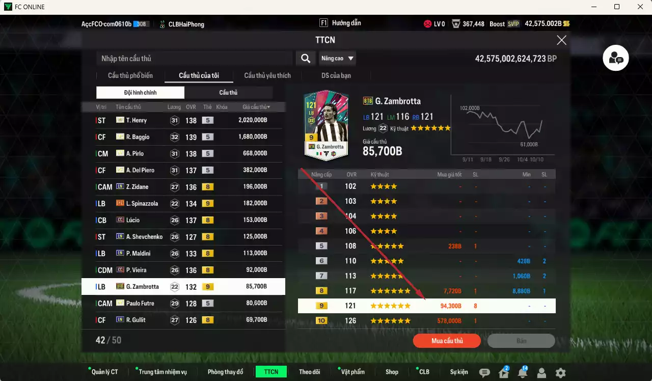 Ảnh [ACC Rẻ🔥] Juventus mix Milan 6.076.650b dư 42.000b có Henry ITM+5, Baggio ITM+5, Pirlo ITM+5, Del Piero ITM+5, Zidane LN, Lúcio CC, Sheva LN, Spinnazolla E21+9, Zambrotta BTB+9, Maldini LN, Vieira CC, Futre ITM+5, Gullit LN, Beckham LN, Chiesa E21+9(bù), Verdi RTN+9(bù)... HLV Xịn