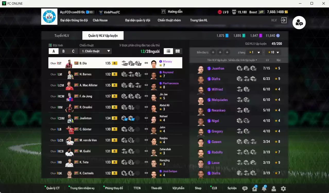 Ảnh [ACC Rẻ🔥] Full mùa 23HW+8 372.950b có F. de Jong, B. Dia, Mac Allister, Joelinton, Barnes, Tete, Orsolini, Gavi, Havertz, Casteels, Van de Ven... 23HW+8