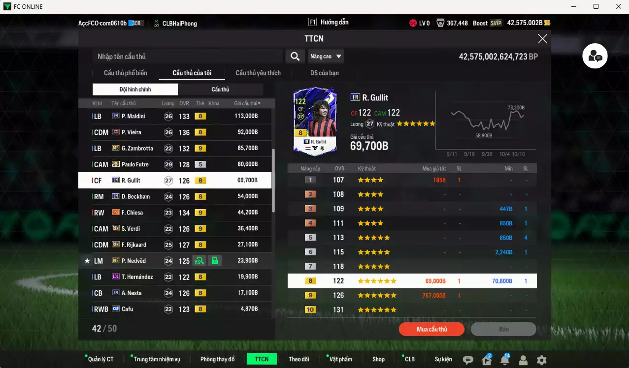 Ảnh [ACC Rẻ🔥] Juventus mix Milan 6.076.650b dư 42.000b có Henry ITM+5, Baggio ITM+5, Pirlo ITM+5, Del Piero ITM+5, Zidane LN, Lúcio CC, Sheva LN, Spinnazolla E21+9, Zambrotta BTB+9, Maldini LN, Vieira CC, Futre ITM+5, Gullit LN, Beckham LN, Chiesa E21+9(bù), Verdi RTN+9(bù)... HLV Xịn