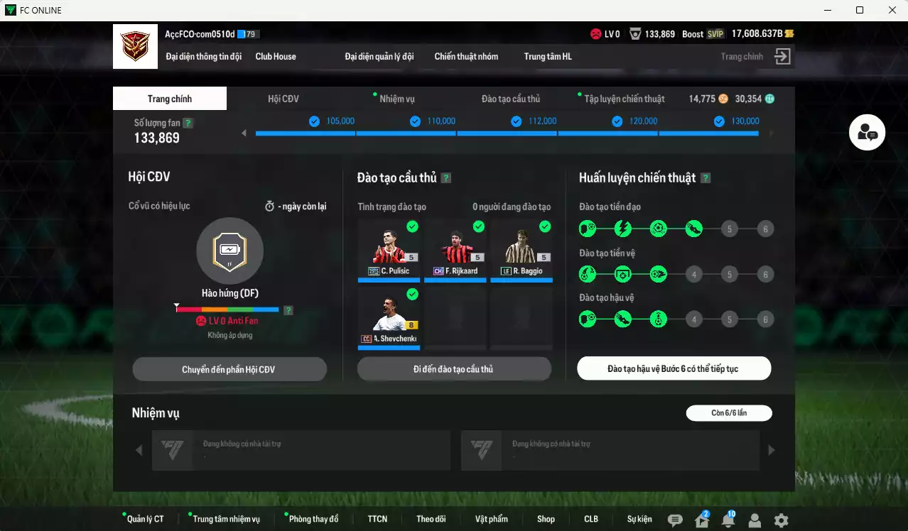Ảnh AC Milan 635.530b dư 17.000b có Maldini LN, Vieira CC, Sheva CC, Gullit LN, Pulisic 25TS, Rijkaard CH, Beckham LN, Baggio LE, Cafu LN, Estupinan 23HW... Còn nhiều CP GIẢM THUẾ, đã full nữa bảng đào tạo, HLV Xịn. VIP BK Tháng 10