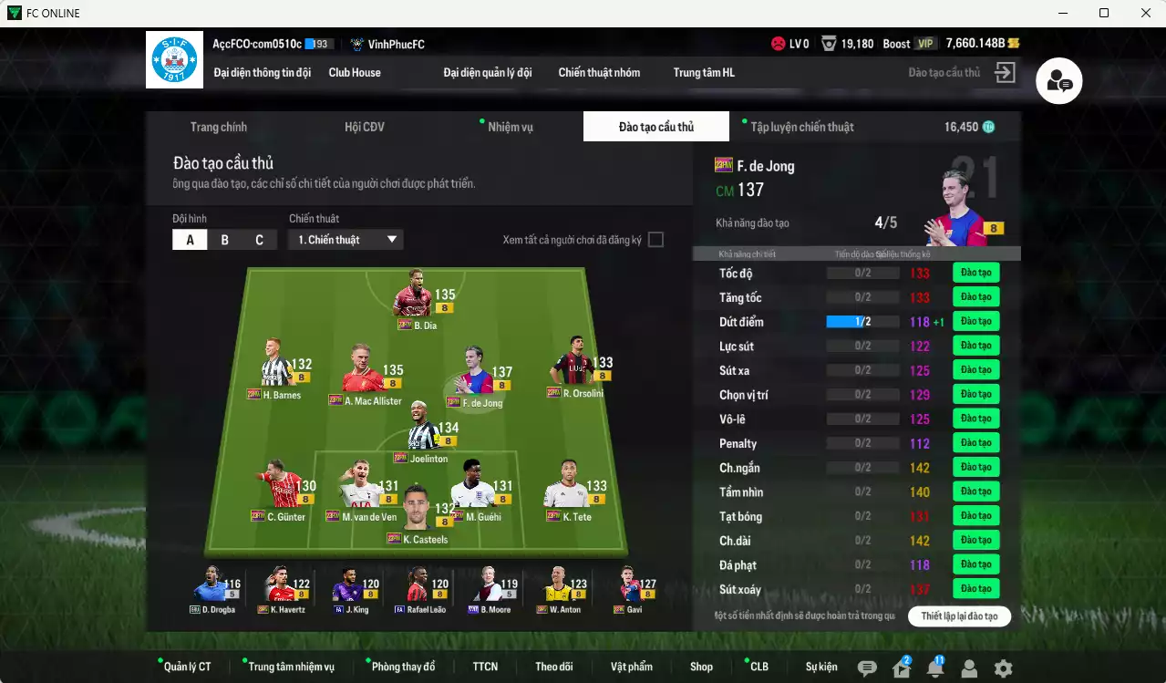 Ảnh [ACC Rẻ🔥] Full mùa 23HW+8 372.950b có F. de Jong, B. Dia, Mac Allister, Joelinton, Barnes, Tete, Orsolini, Gavi, Havertz, Casteels, Van de Ven... 23HW+8