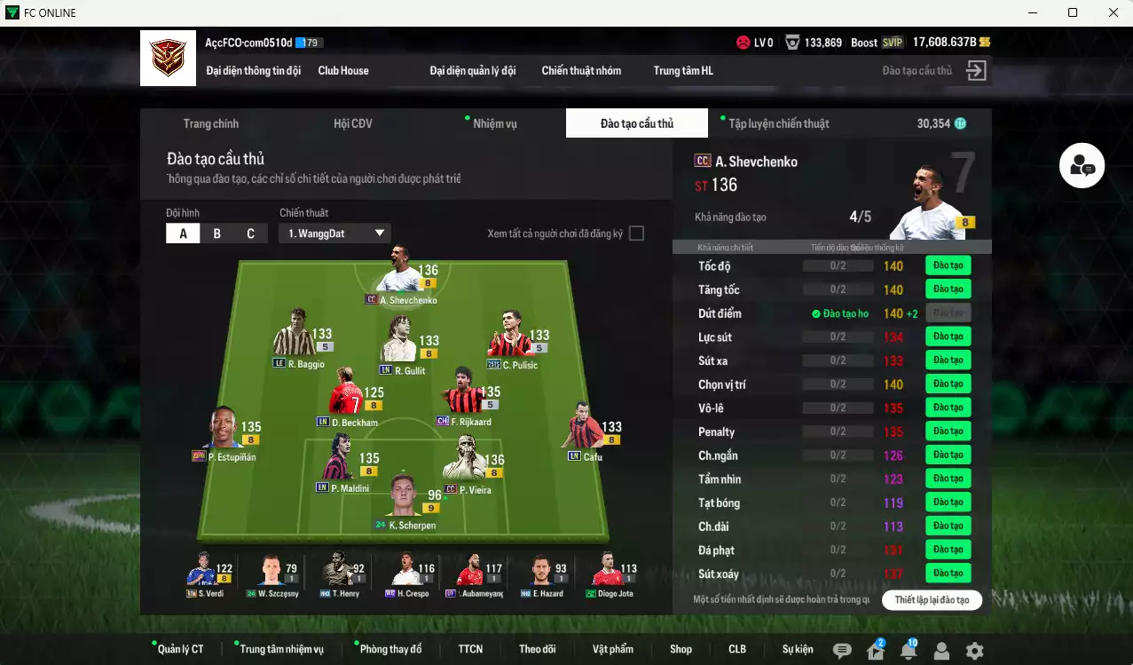 Ảnh AC Milan 635.530b dư 17.000b có Maldini LN, Vieira CC, Sheva CC, Gullit LN, Pulisic 25TS, Rijkaard CH, Beckham LN, Baggio LE, Cafu LN, Estupinan 23HW... Còn nhiều CP GIẢM THUẾ, đã full nữa bảng đào tạo, HLV Xịn. VIP BK Tháng 10