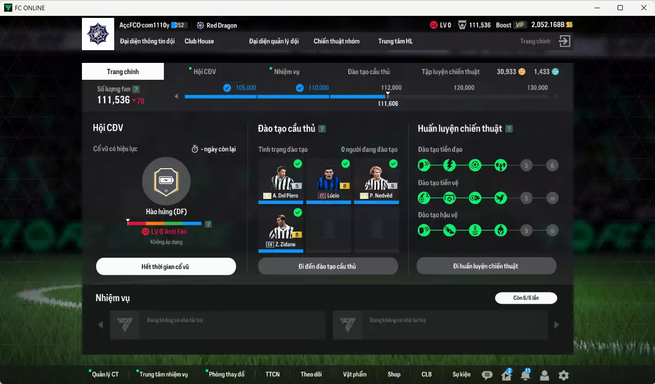 Ảnh [ACC Rẻ🔥] Juventus 4.509.530b có Nedved ITM+5, Del Piero ITM+5, Henry ITM+3, Matthaus ITM+3, Zidane LN, Lúcio CC, Vieira CC, Pirlo ITM+3... Còn nhiều CP GIẢM THUẾ, gần full đào tạo, HLV Xịn