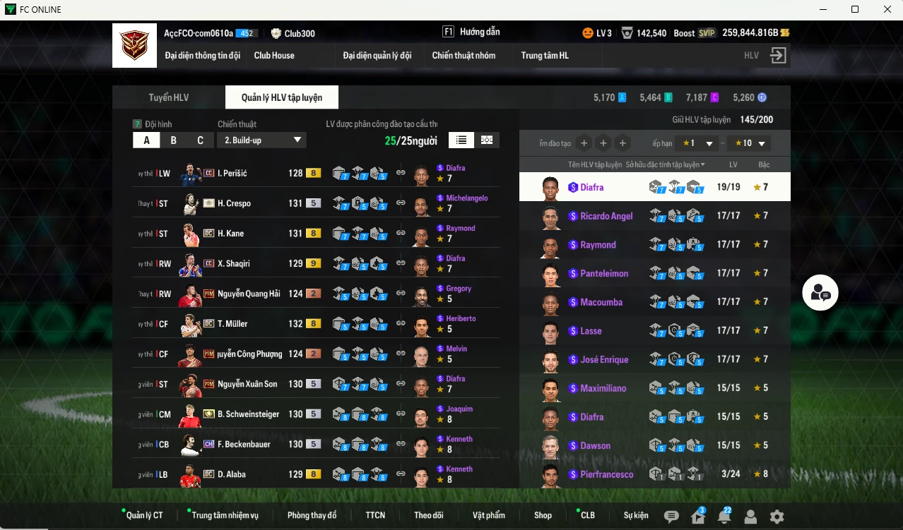 Ảnh Inter mix Bayern 6.365.050b dư 259.000b có Eto ITM+5, Figo ITM+5, Maicon PRM+5, Ronaldo CH, Schweinsteiger ITM+5, Vieira DC, Kane DC, Beckenbauer CH, Matthaus RTN, Crespo ITM+5, Muller DC, Lúcio CC, Bergkamp DC, Alaba DC, Shaqiri CC+9(bù), Perisic CC... Còn nhiều CP GIẢM THUẾ, Đào tạo full chỉ số nhiều CT, dư 51.000TC, HLV Xịn