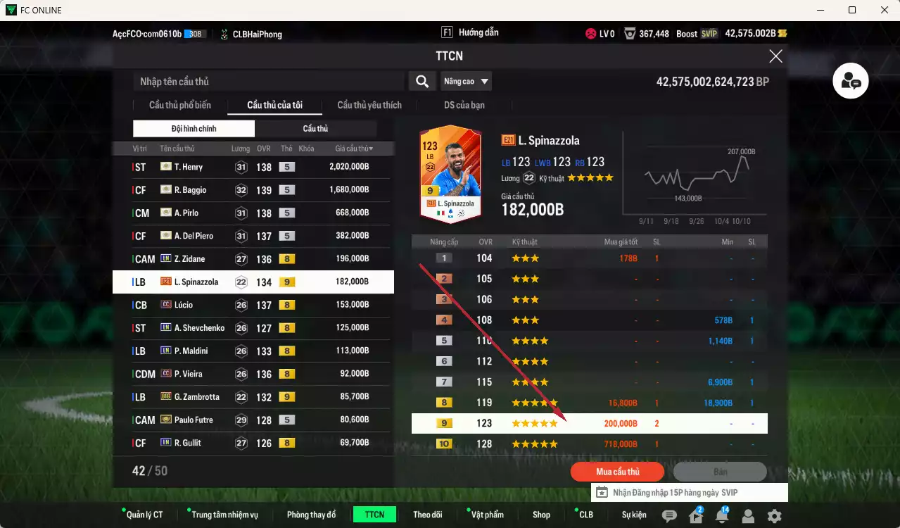 Ảnh [ACC Rẻ🔥] Juventus mix Milan 6.076.650b dư 42.000b có Henry ITM+5, Baggio ITM+5, Pirlo ITM+5, Del Piero ITM+5, Zidane LN, Lúcio CC, Sheva LN, Spinnazolla E21+9, Zambrotta BTB+9, Maldini LN, Vieira CC, Futre ITM+5, Gullit LN, Beckham LN, Chiesa E21+9(bù), Verdi RTN+9(bù)... HLV Xịn