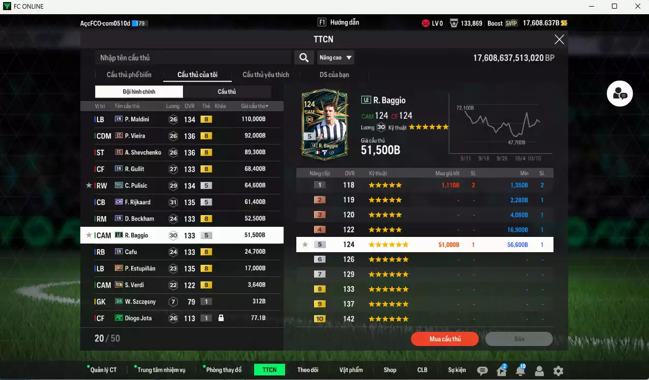 Ảnh AC Milan 635.530b dư 17.000b có Maldini LN, Vieira CC, Sheva CC, Gullit LN, Pulisic 25TS, Rijkaard CH, Beckham LN, Baggio LE, Cafu LN, Estupinan 23HW... Còn nhiều CP GIẢM THUẾ, đã full nữa bảng đào tạo, HLV Xịn. VIP BK Tháng 10