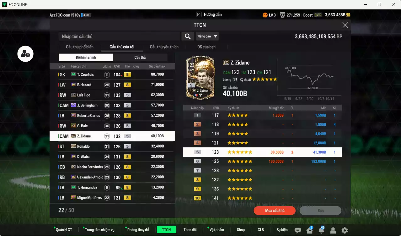 Ảnh Real Madrid 1.105.140b có Essien ITM+5, Mbappé WB, CR7 No.7, Rudiger SPL, Hazard HG, Figo No.7, Bellingham WB, Carlos CC, Bale DCB, Zidane BDO, Ronaldo BDO, Alaba HG, Nacho DC, Arnold HG... Dư 136.000TC, HLV Xịn, VIP BK Tháng 10,11