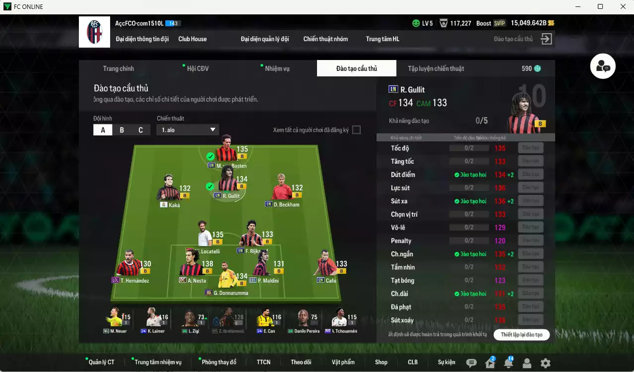 Ảnh AC Milan 371.190b dư 15.000b có Nesta DC(fix BP), Gullit LN, Beckham LN, Besten LN, Kaká RMA, Rijkaard LN, Donnarumma HG, Theo LOL, Locatelli 23HW, Maldini EBS... HLV Xịn