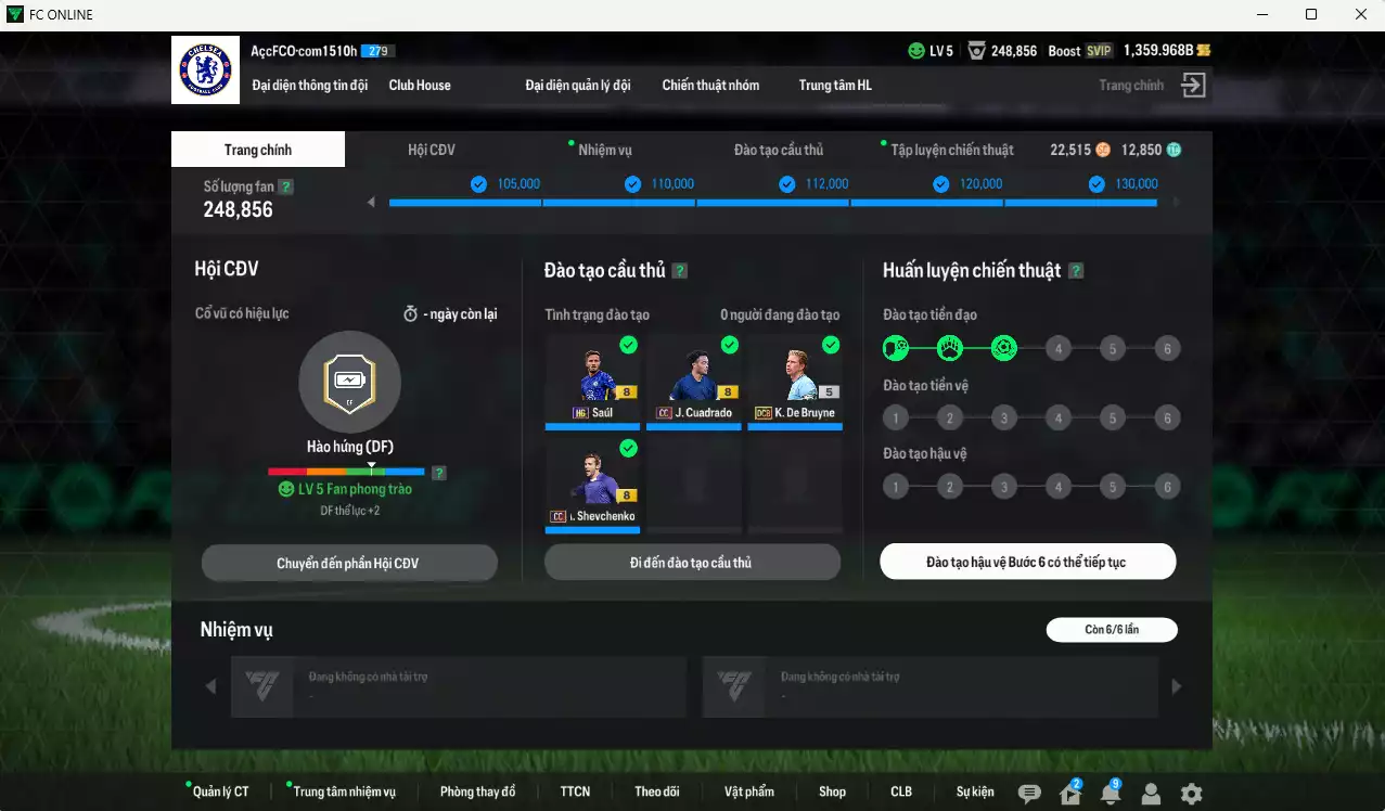Ảnh [ACC Rẻ🔥] Chelsea 566.570b có Eto CC, Sheva CC, Tomori 23HW, Gullit LN, Hazard 25HR, Rudiger 25TS, De Bruyne DCB, A. Cole HG, Saúl HG... HLV Xịn