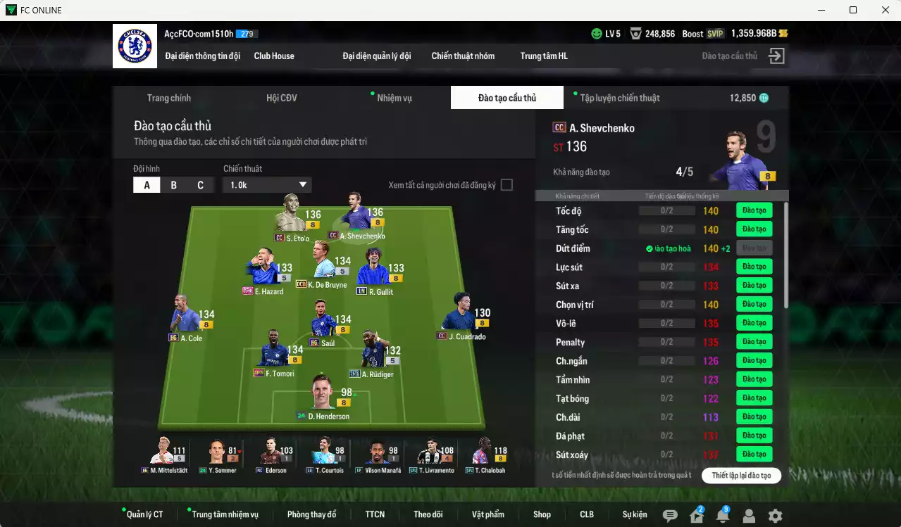 Ảnh [ACC Rẻ🔥] Chelsea 566.570b có Eto CC, Sheva CC, Tomori 23HW, Gullit LN, Hazard 25HR, Rudiger 25TS, De Bruyne DCB, A. Cole HG, Saúl HG... HLV Xịn