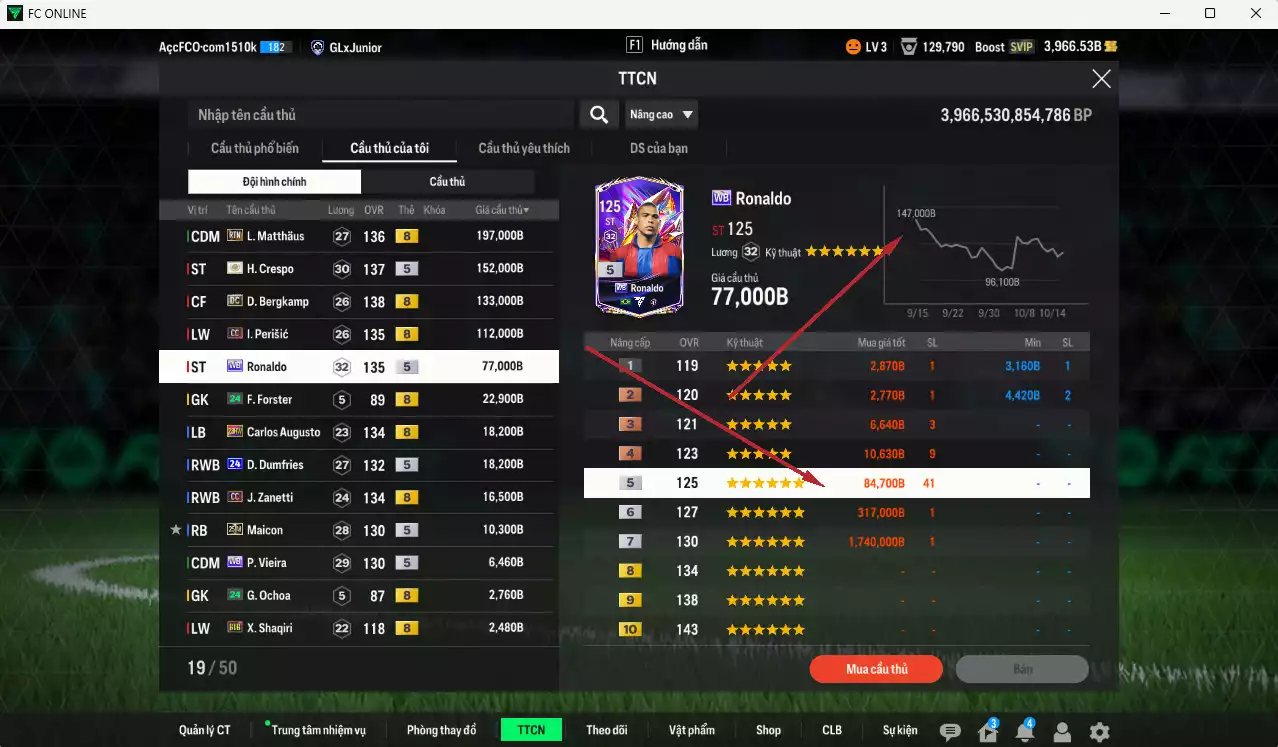Ảnh [ACC Rẻ🔥] Inter Milan 789.530b có Crespo ITM+5, Matthaus RTN, Bergkamp DC, Ronaldo WB, Perisic CC, Augusto 23HW, Dumfries 24UCL, Zanetti CC, Maicon 25IM... Còn nhiều CP GIẢM THUẾ, gần full bảng đào tạo chiến thuật, HLV Xịn