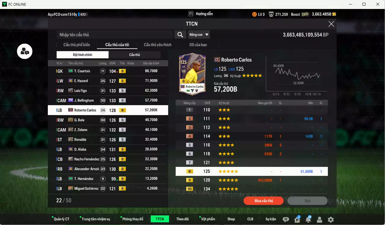 Ảnh Real Madrid 1.105.140b có Essien ITM+5, Mbappé WB, CR7 No.7, Rudiger SPL, Hazard HG, Figo No.7, Bellingham WB, Carlos CC, Bale DCB, Zidane BDO, Ronaldo BDO, Alaba HG, Nacho DC, Arnold HG... Dư 136.000TC, HLV Xịn, VIP BK Tháng 10,11