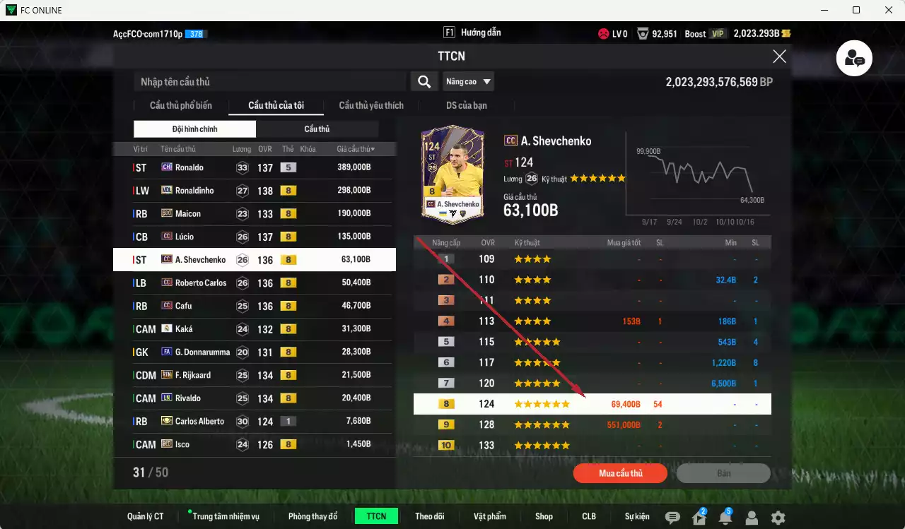 Ảnh [ACC Rẻ🔥] Milan mix Brazil 1.284.300b có Ronaldo CH, Ronaldinho MDL, Maicon BDO, Lúcio CC, Sheva CC, Carlos CC, Cafu CC, Kaká RMA, Rijkaard RTN, Rivaldo LN... HLV Xịn
