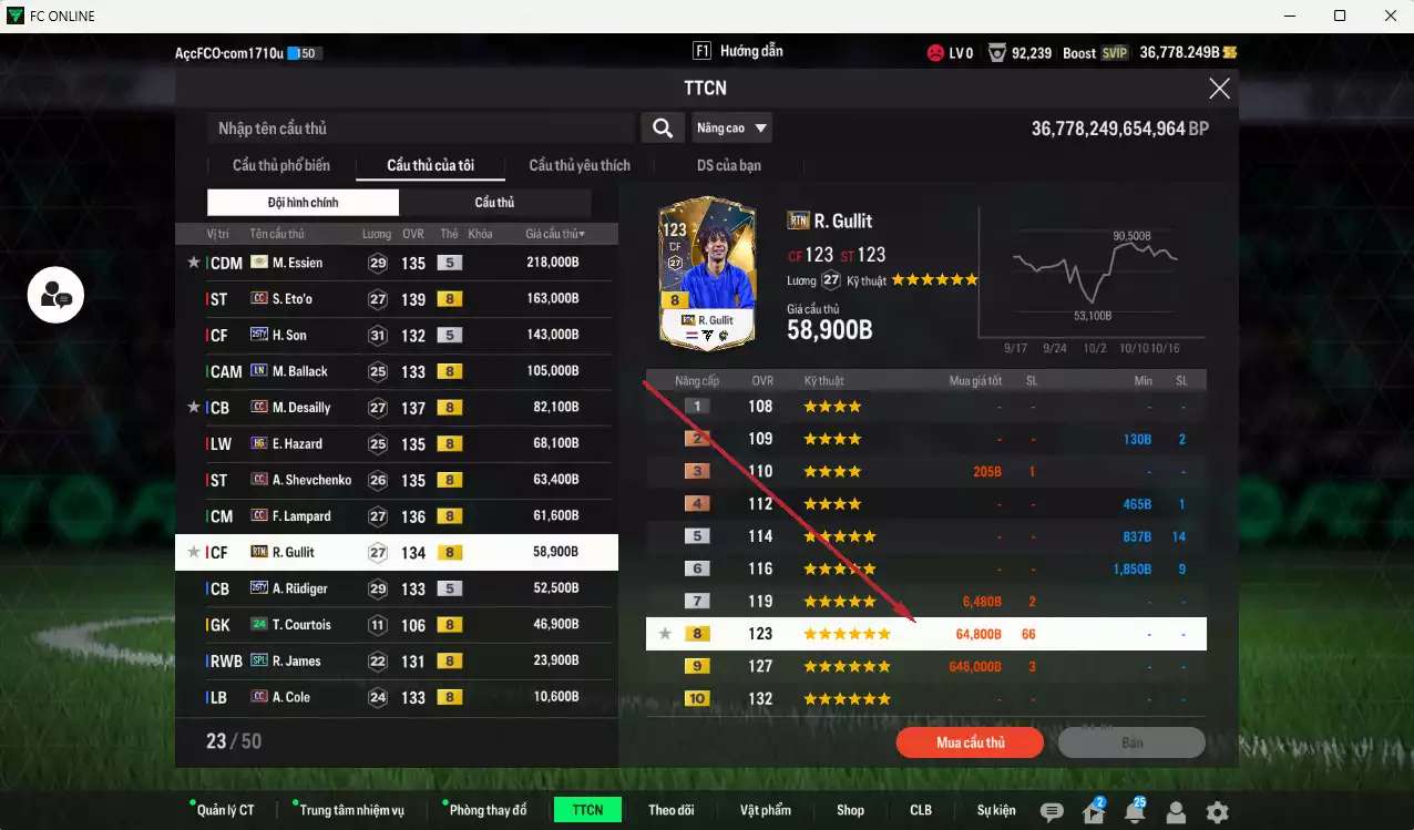 Ảnh [ACC Rẻ🔥] Chelsea 1.098.060b dư 36.000b có Eto CC, H. Son 25TY, Essien ITM+5, Ballack LN, Desailly CC, Sheva CC, Hazard HG, Lampard CC, Gullit RTN, Rudiger 25TY, R. James SPL, A. Cole CC... Còn nhiều CP GIẢM THUẾ, HLV Xịn
