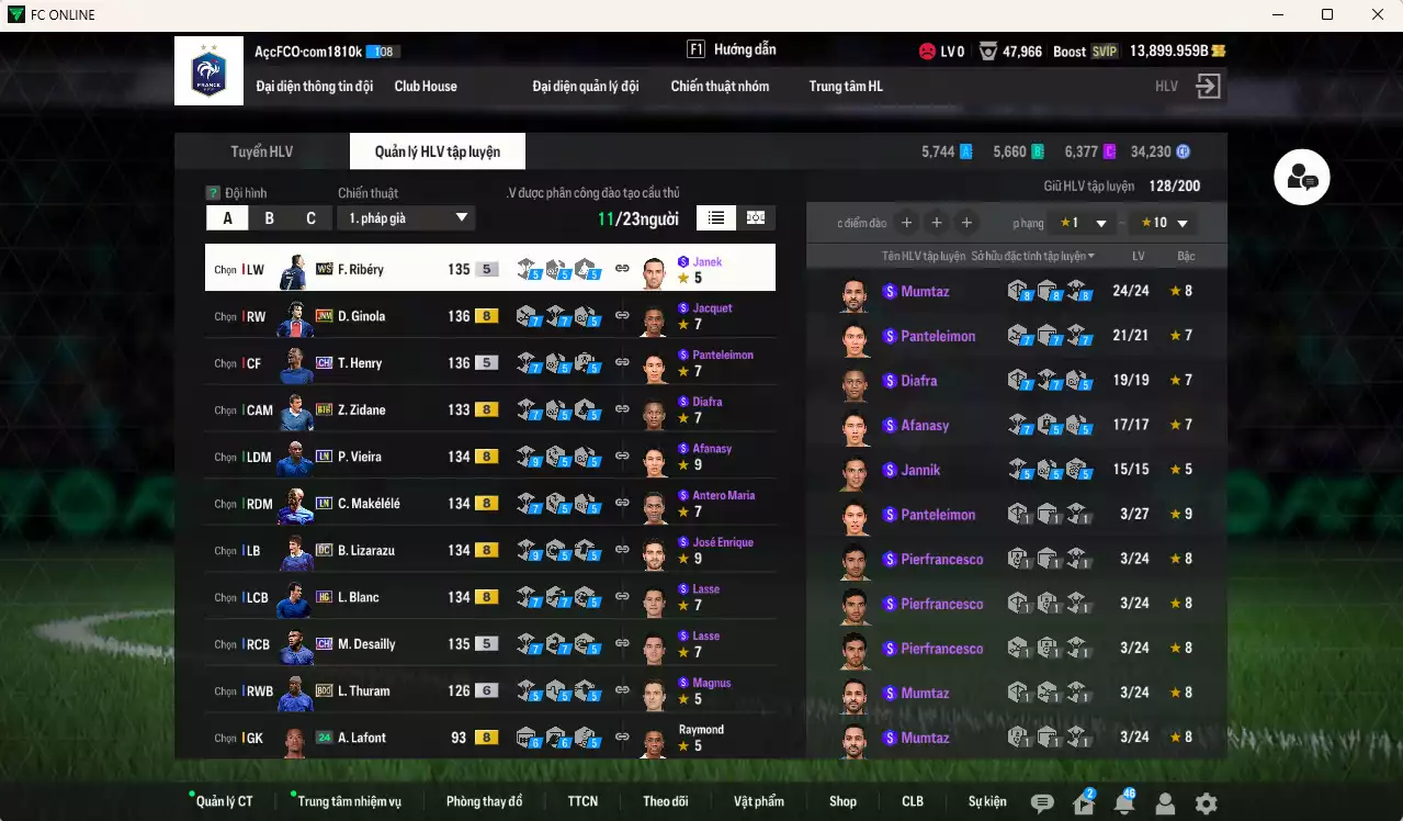 Ảnh Pháp 485.430b dư 13.000b có Henry CH, Ribéry WS, Vieira LN, Ginola JNM, Zidane BTB, Lizarazu DC, Desailly CH (fix BP), Blanc HG, Thuram BDO, Makélélé LN... Còn nhiều CP GIẢM THUẾ, VIP BK Tháng 10