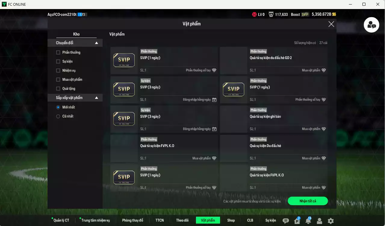 Ảnh [ACC Rẻ🔥] Man Utd. 248.600b dư 51.000b có CR7 CU, Beckham LN, Rooney 25IM, Park CC, Vidic 25IM, Ferdinand HG, Van Gol LN...