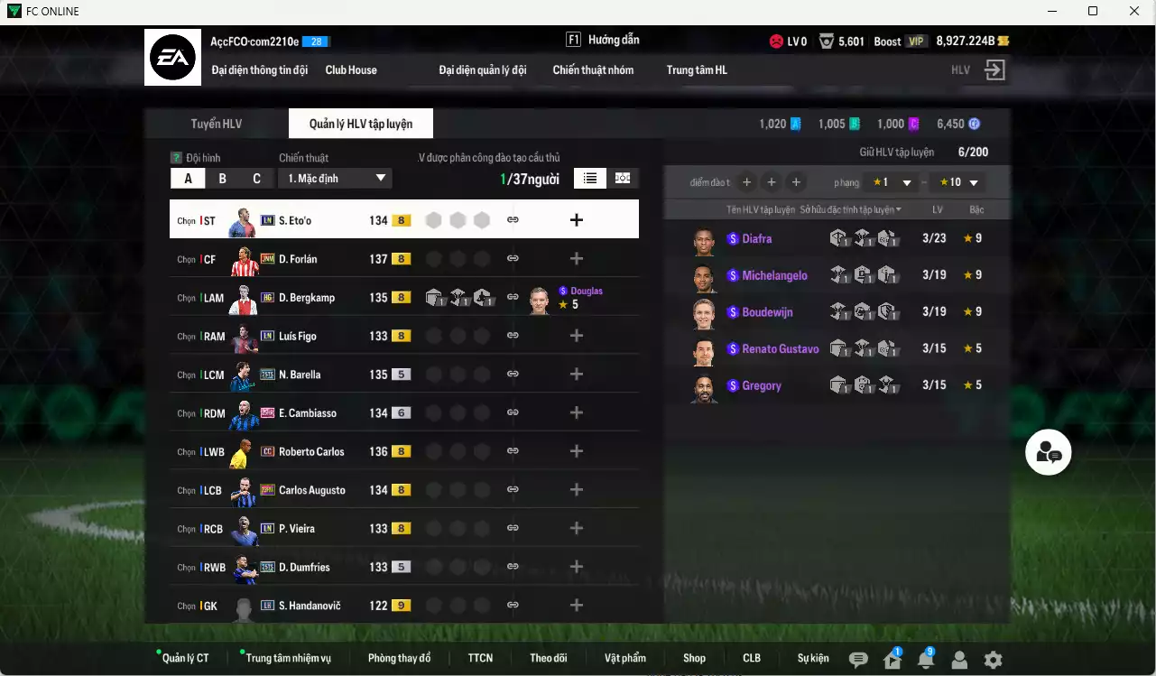Ảnh [ACC Rẻ🔥] Inter Milan 781.110b có Forlán JNM, Barella 25TS, Cambiasso 25HR+6, Bergkamp HG, Dumfries 25TS, Carlos CC, Vieira LN, Eto LN, Figo LN, Augusto 23HW, Mkhitaryan FA...