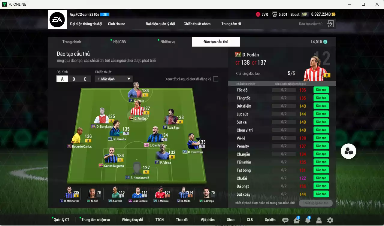 Ảnh [ACC Rẻ🔥] Inter Milan 781.110b có Forlán JNM, Barella 25TS, Cambiasso 25HR+6, Bergkamp HG, Dumfries 25TS, Carlos CC, Vieira LN, Eto LN, Figo LN, Augusto 23HW, Mkhitaryan FA...