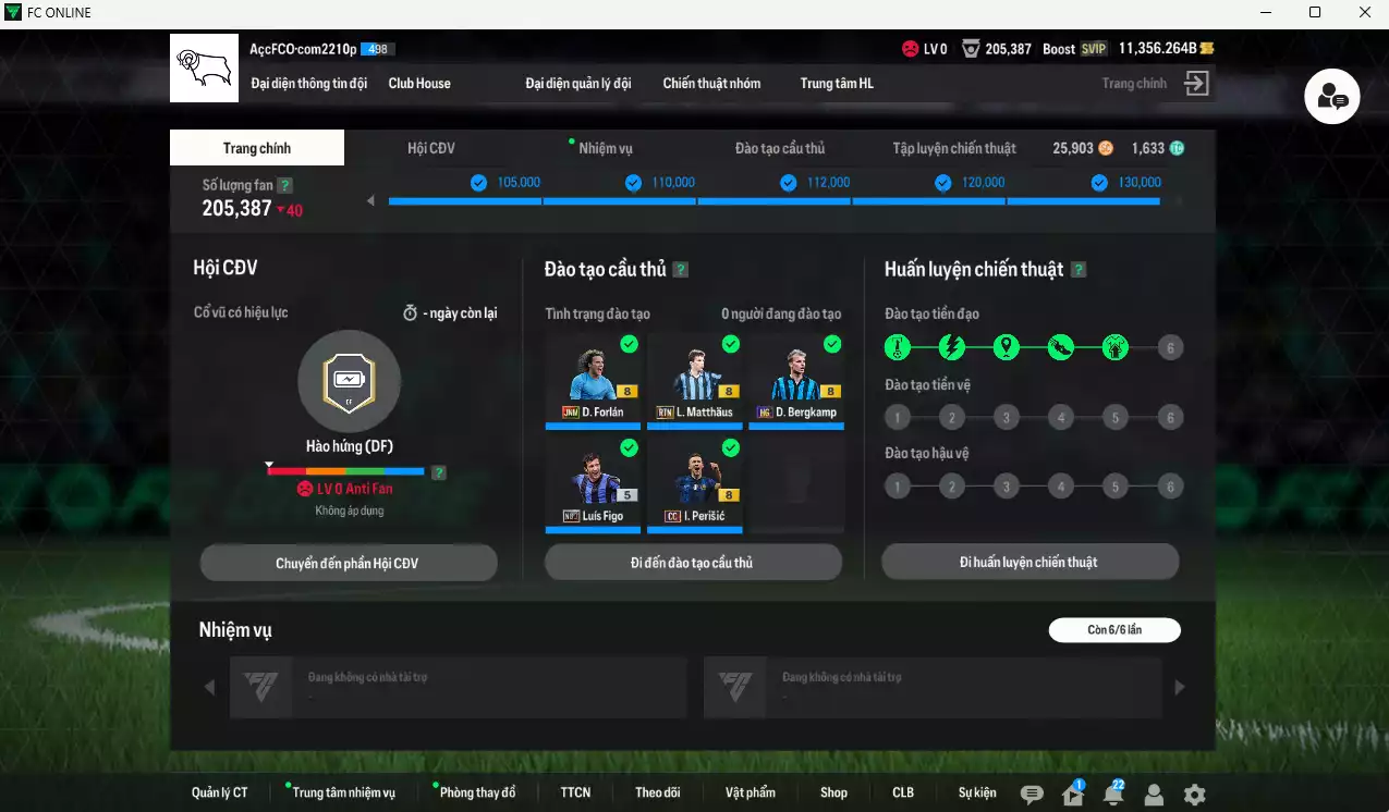Ảnh [ACC Rẻ🔥] Inter Milan 903.960b dư 11.000b có Forlán JNM, Matthaus RTN, Calhanoglu 25TY+6, Perisic CC, Figo No.7, Dumfries 25TS, Bergkamp HG, Vieira LN, Cancelo 25TS, Augusto 23HW, Maicon 25IM... Đã đào tạo full chỉ số nhiều CT, HLV Xịn