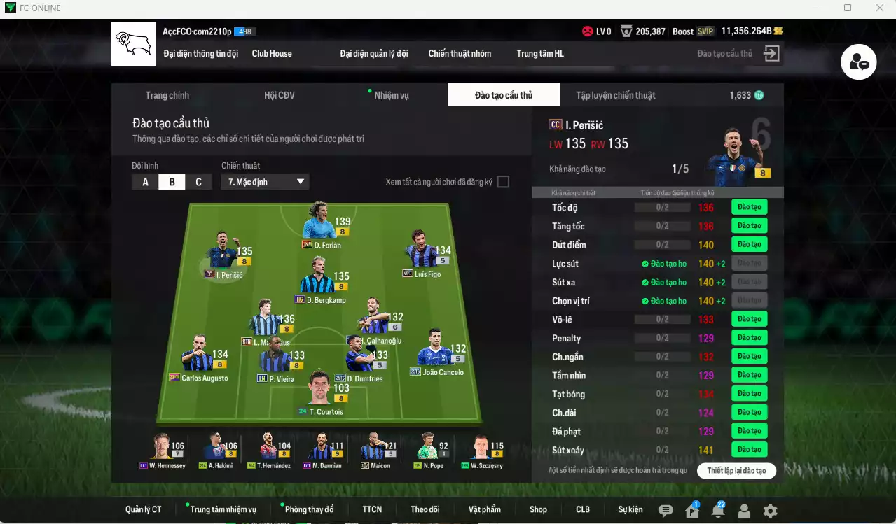 Ảnh [ACC Rẻ🔥] Inter Milan 903.960b dư 11.000b có Forlán JNM, Matthaus RTN, Calhanoglu 25TY+6, Perisic CC, Figo No.7, Dumfries 25TS, Bergkamp HG, Vieira LN, Cancelo 25TS, Augusto 23HW, Maicon 25IM... Đã đào tạo full chỉ số nhiều CT, HLV Xịn