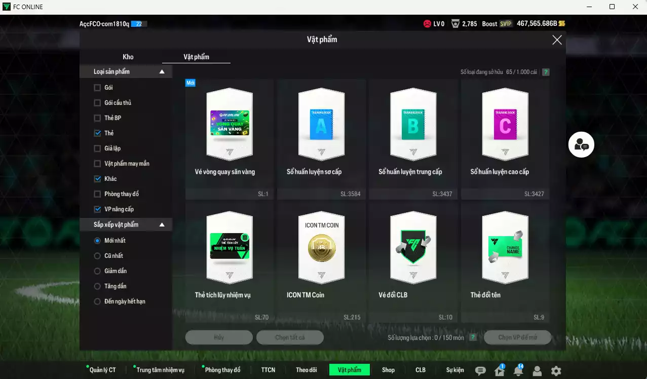 Ảnh [ACC Rẻ🔥] ACC 467565b trắng, có thẻ đổi tên