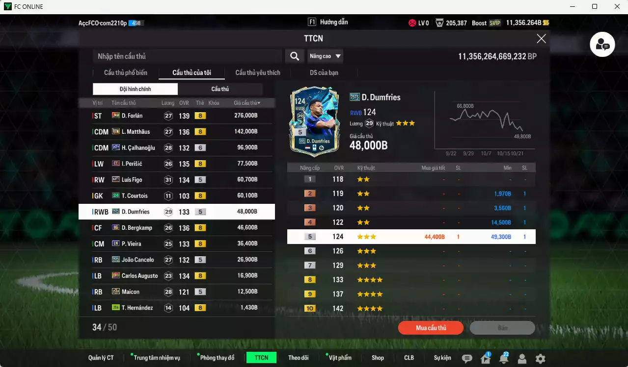 Ảnh [ACC Rẻ🔥] Inter Milan 903.960b dư 11.000b có Forlán JNM, Matthaus RTN, Calhanoglu 25TY+6, Perisic CC, Figo No.7, Dumfries 25TS, Bergkamp HG, Vieira LN, Cancelo 25TS, Augusto 23HW, Maicon 25IM... Đã đào tạo full chỉ số nhiều CT, HLV Xịn