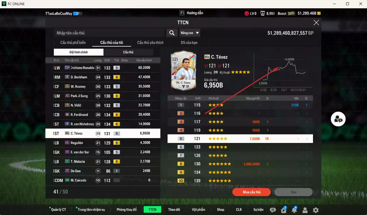 Ảnh [ACC Rẻ🔥] Man Utd. 248.600b dư 51.000b có CR7 CU, Beckham LN, Rooney 25IM, Park CC, Vidic 25IM, Ferdinand HG, Van Gol LN...