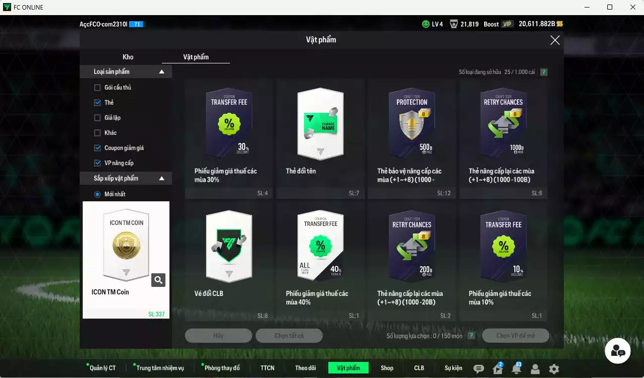 Ảnh [ACC Rẻ🔥] Arsenal 1.067.560b dư 20.000b có Gyokeres 25TS, Odegaard 24UCL(bù), Jesus MDL, Saka 25TS, Gabriel 25TS, Saliba 25TS, Eze 23HW, Xhaka 23HW, Merino 24EP+6, Rice 23HW, Martinelli SPL+9, Timber SPL+9...