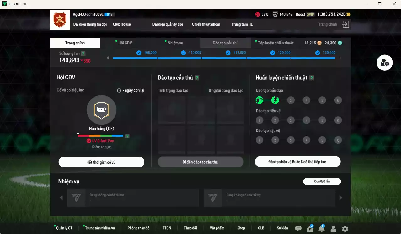 Ảnh [ACC Rẻ🔥] ACC 1383753b trắng, có thẻ đổi tên. Dư 24.000TC, HLV Xịn