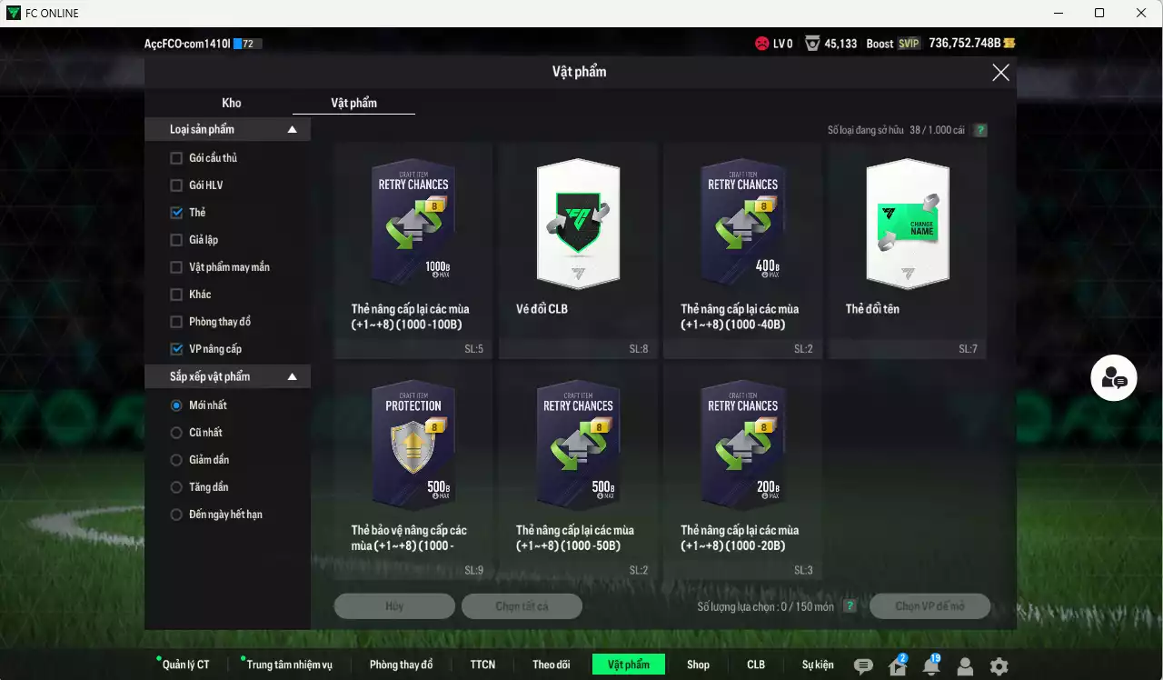 Ảnh [ACC Rẻ🔥] ACC 736752b trắng, có thẻ đổi tên. Dư 36.000TC