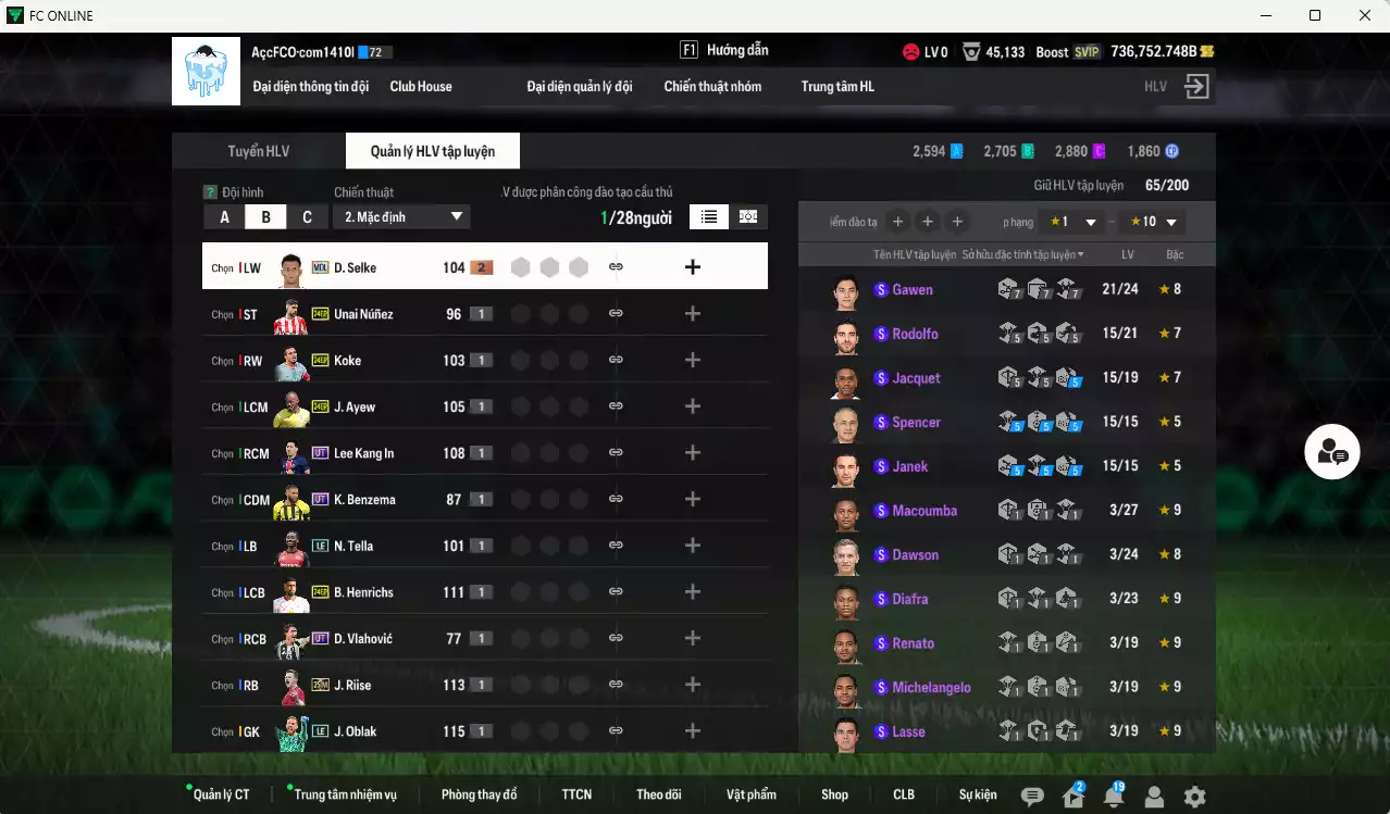 Ảnh [ACC Rẻ🔥] ACC 736752b trắng, có thẻ đổi tên. Dư 36.000TC