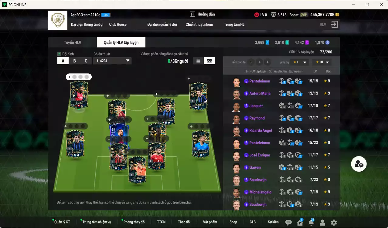 Ảnh ACC 455367b trắng, có thẻ đổi tên. Dư 36.000TC, HLV Xịn